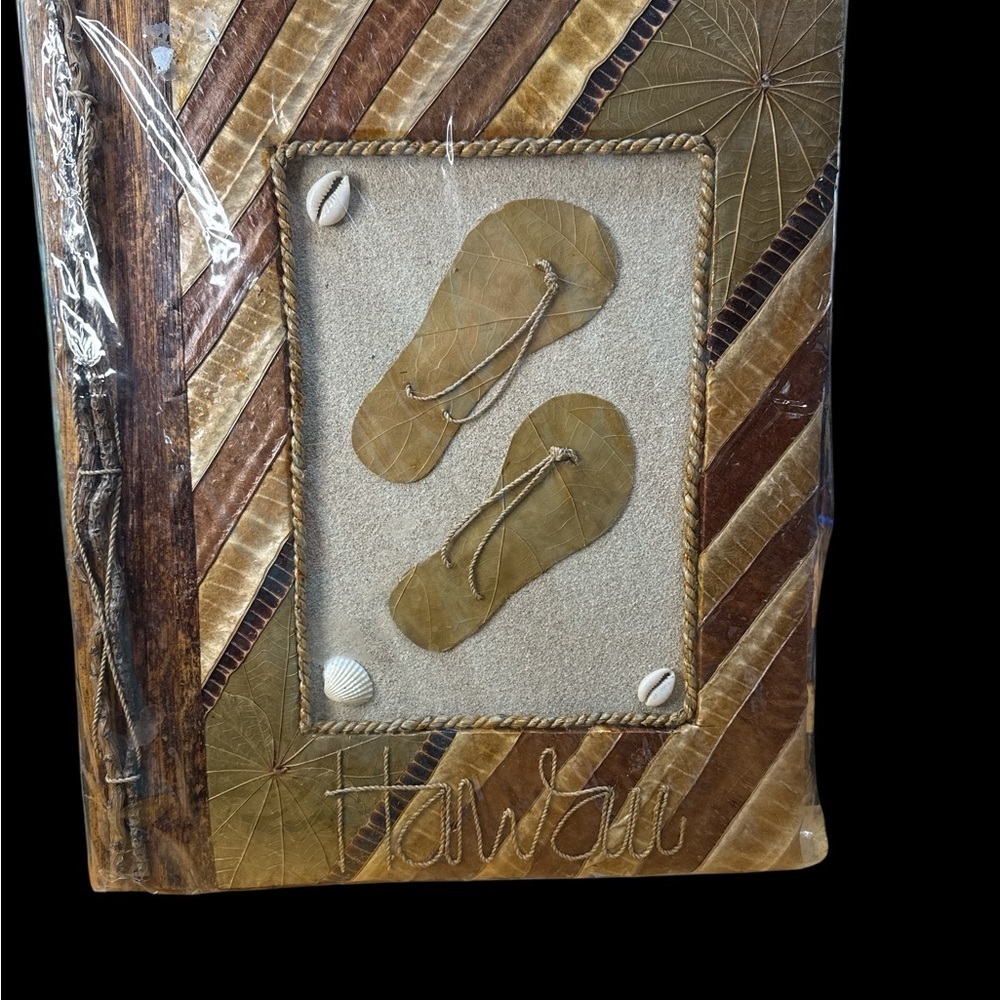 Handmade Hawaii Photo Album Flip Flop Seashell Tropical Scrapbook 4x6 80 Pics